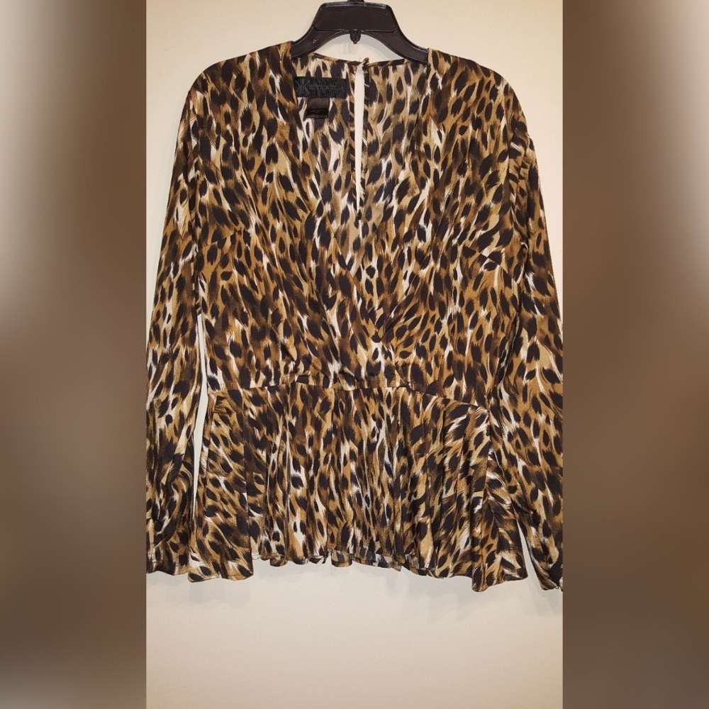 Kardashian Kolllection Leopard Blouse